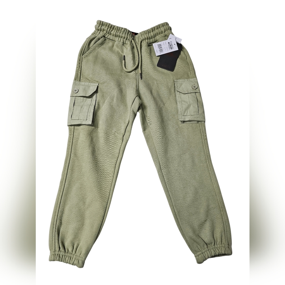 Copper Rivet Denim Factory Youth Sweatpants Jogger Olive Size 5-6 NWT